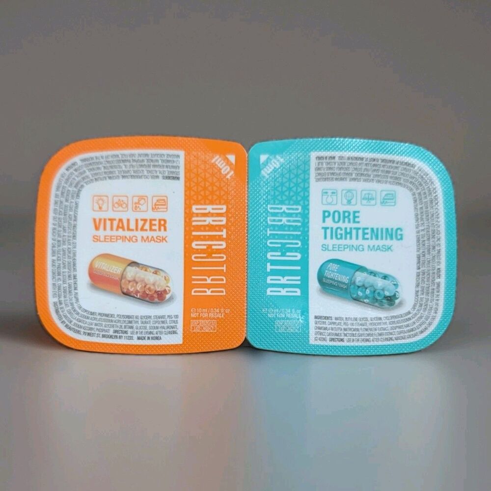 BRTC Vitalizer & Pore Tightening Sleeping Mask Capsule Pods 10ml KBeauty Set New